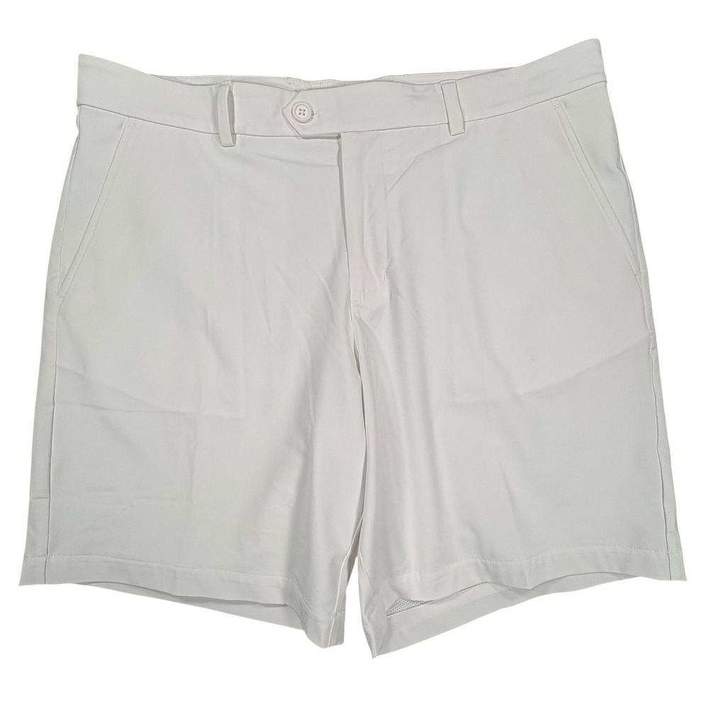 G/FORE Golf Shorts Mens 36 White Technical Performance Stretch Flat Front